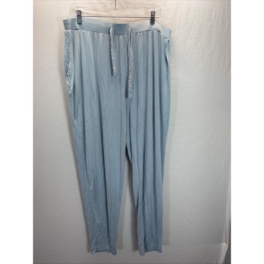 Cozy Earth Wide Leg‎ Pants Plus 2-3X  Pull On Pockets Lounge Minimalist blue